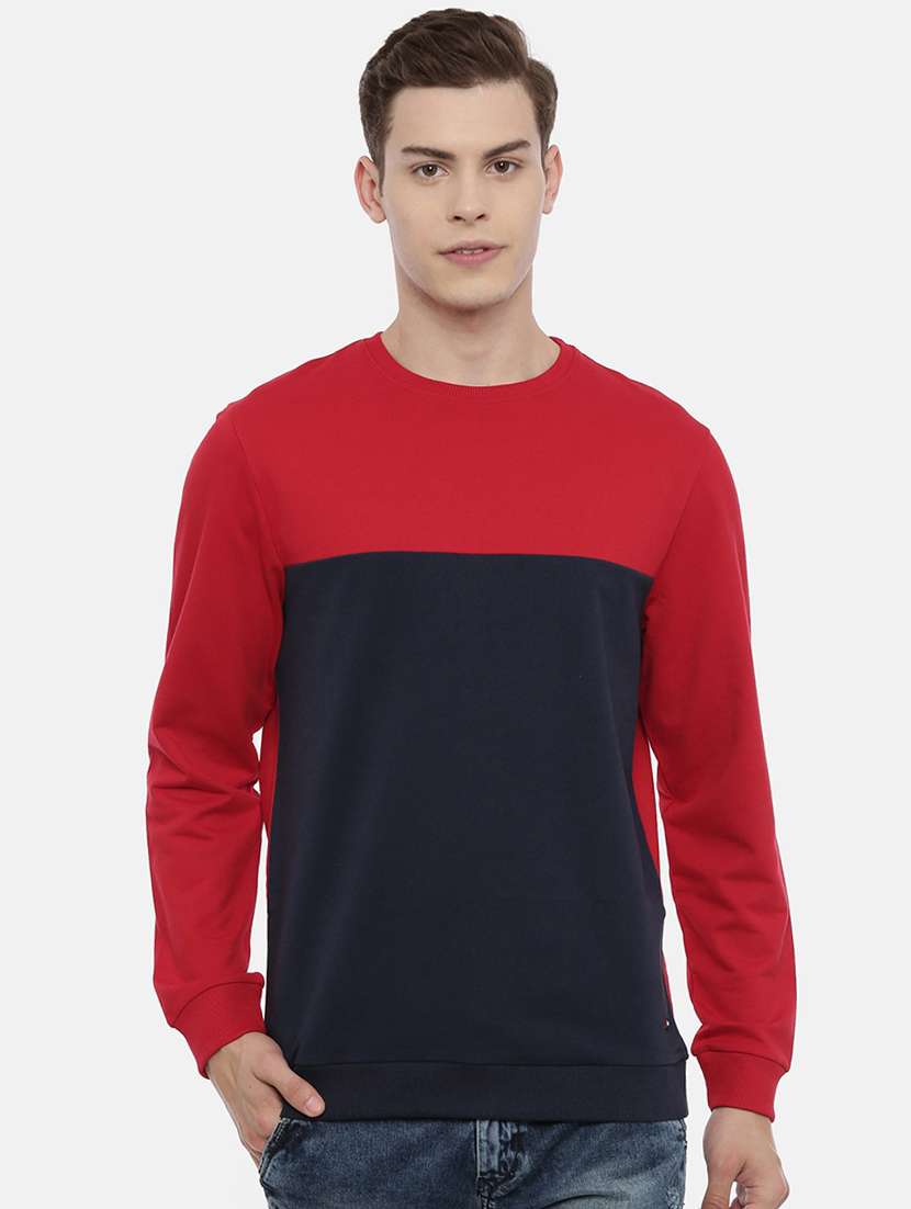 mens color block sweatshirt