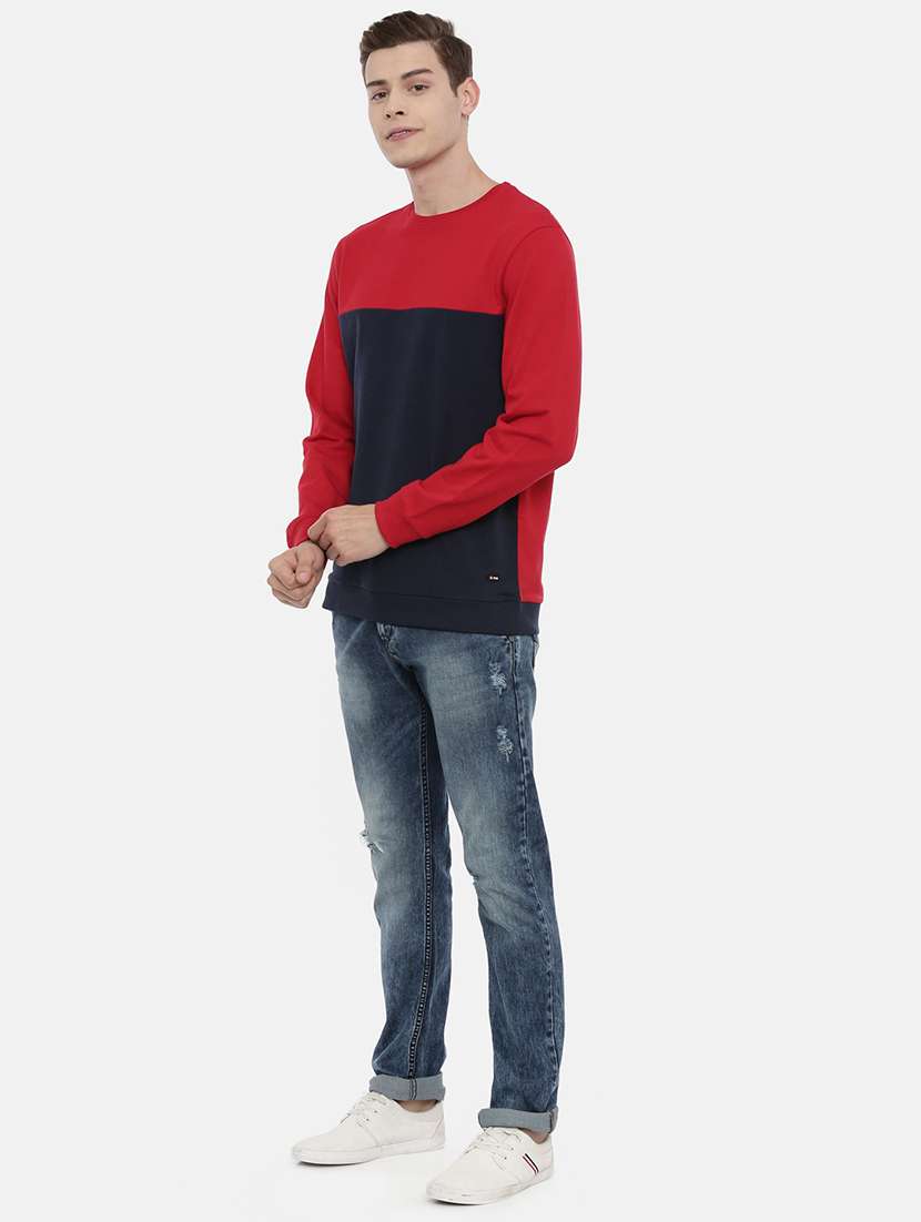 mens color block sweatshirt - 17483729 -  Standard Image - 3