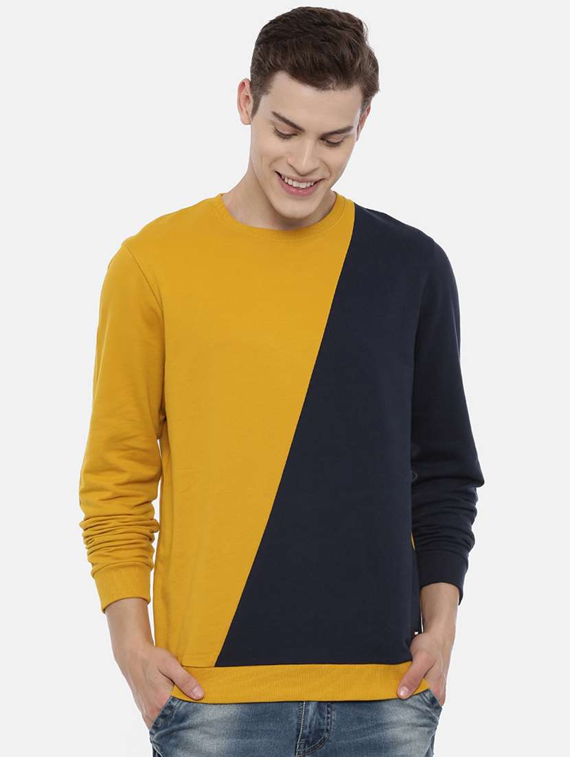 mens color block sweatshirt