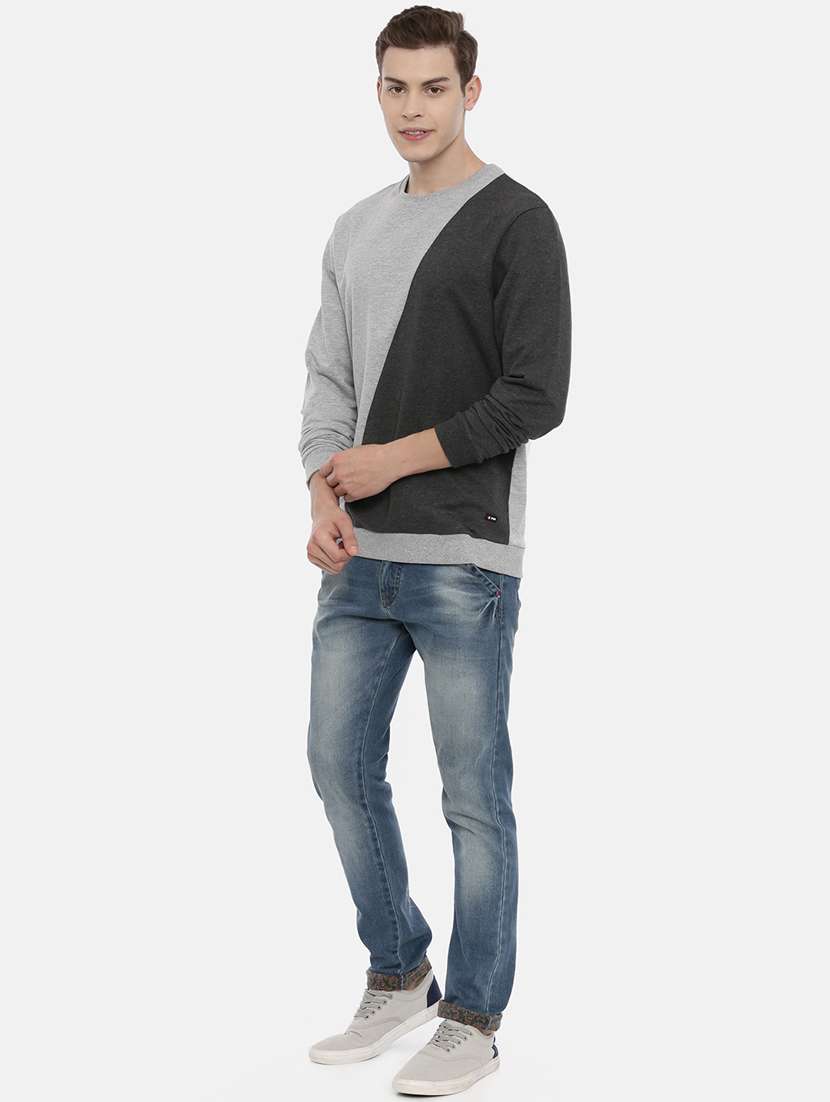 mens color block sweatshirt - 17483732 -  Standard Image - 3