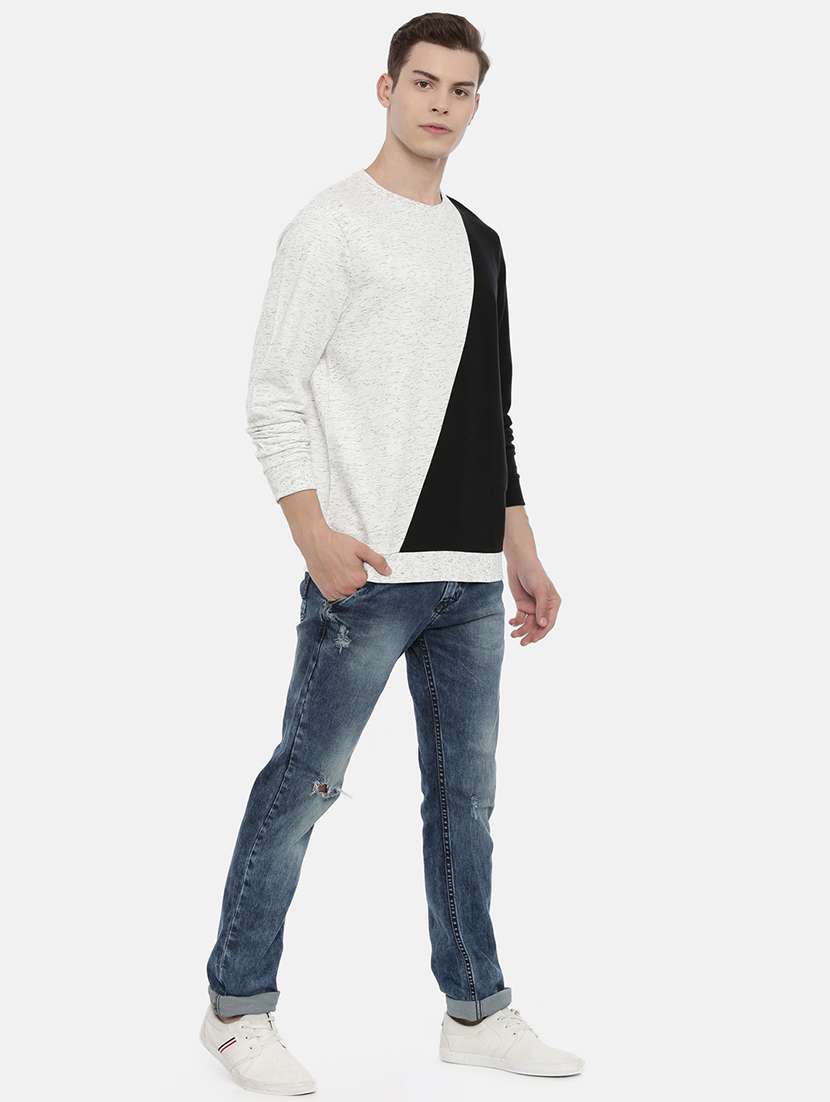 mens color block sweatshirt - 17483733 -  Standard Image - 3