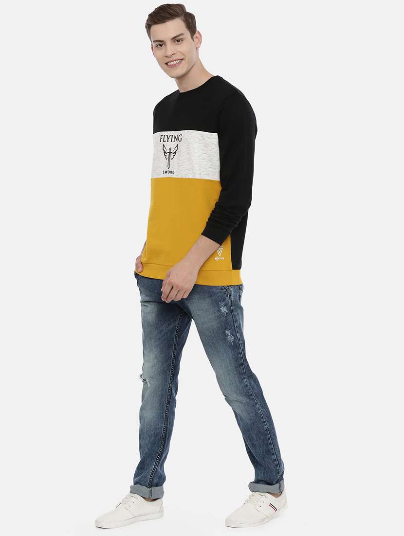 mens color block sweatshirt - 17483734 -  Standard Image - 3