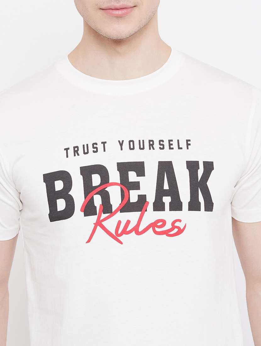 white printed t-shirt - 17483925 -  Standard Image - 5