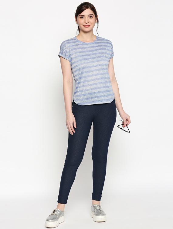 crew neck striped tee - 17484782 - Standard Image - 3