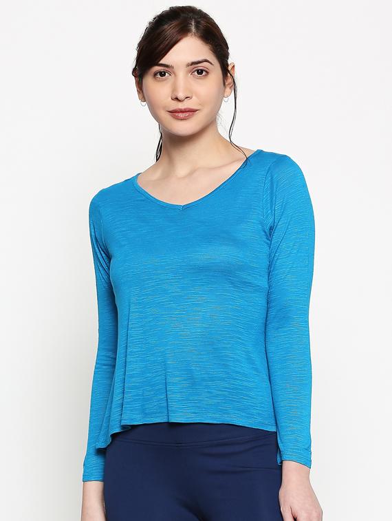 vneck solid  tee - 17484799 -  Zoom Image - 0