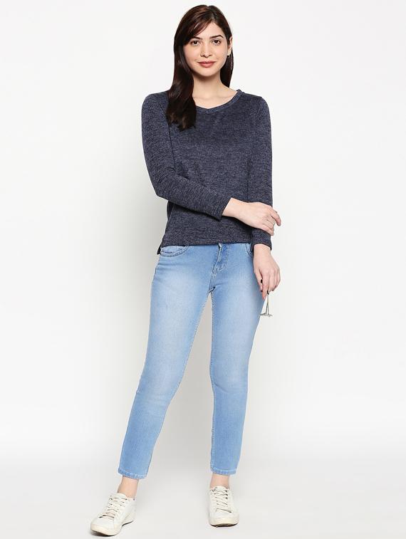 v-neck melange tee - 17484808 - Standard Image - 3