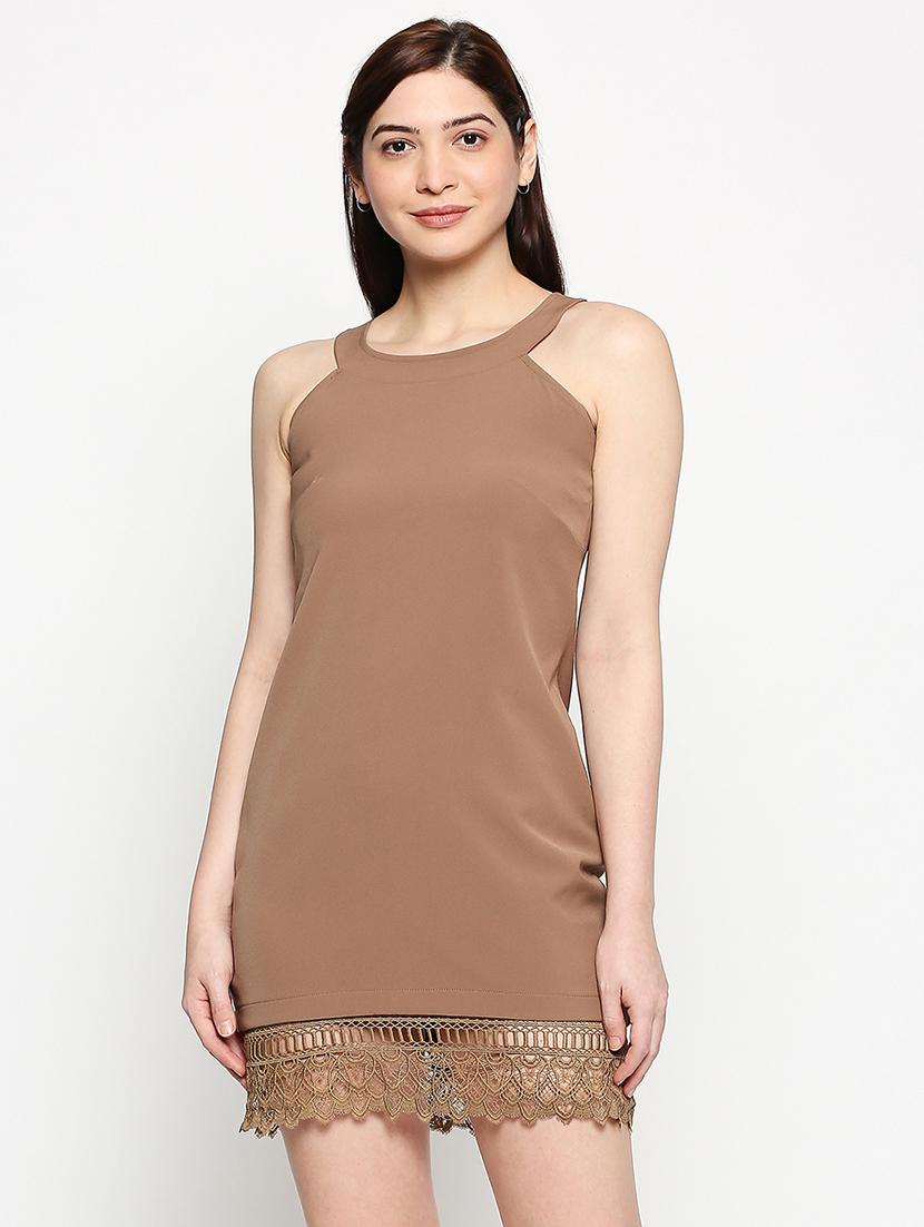 laced hem sheath dress - 17492557 - Zoom Image - 0