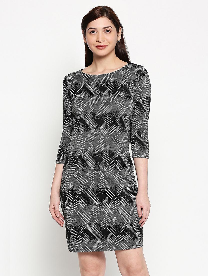 round neck abstract sheath dress - 17492562 - Zoom Image - 0