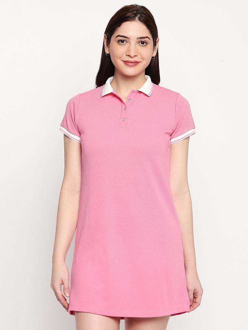 contrast ribbed shirt dress - 17492571 - Zoom Image - 0