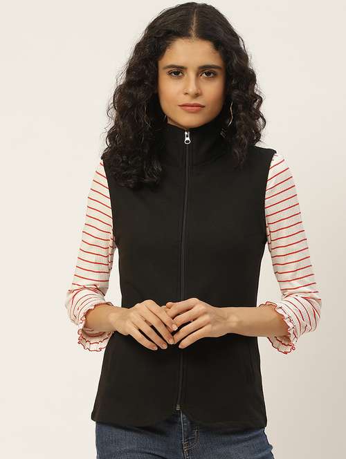 stand collar fleece regular jacket - 17494154 - Standard Image - 0