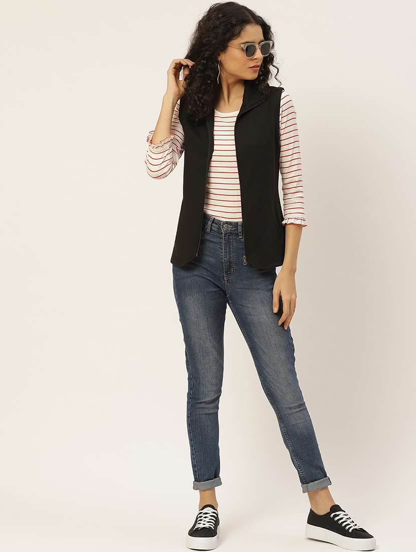 stand collar fleece regular jacket - 17494154 - Standard Image - 3