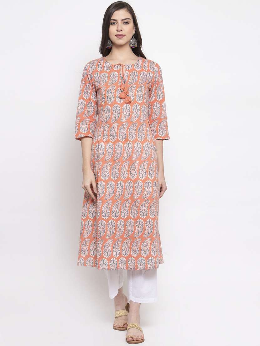 printed a-line kurta