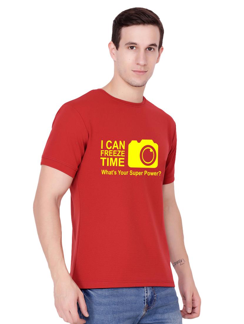 red printed t-shirt - 17496869 -  Zoom Image - 0
