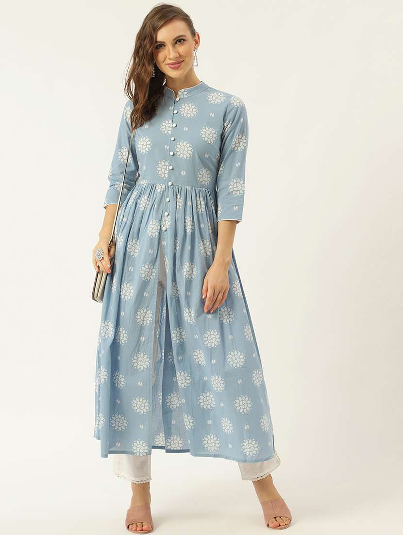 printed a-line kurta