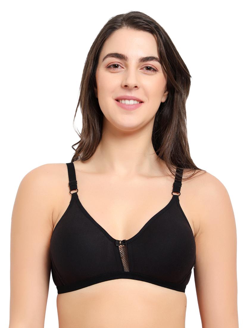 black poly lycra tshirt bra - 17501343 - Zoom Image - 0