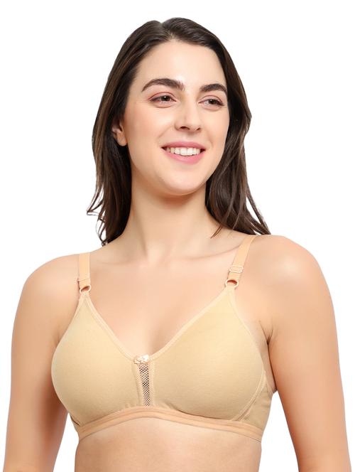 beige non padded regular bra - 17501347 - Standard Image - 0