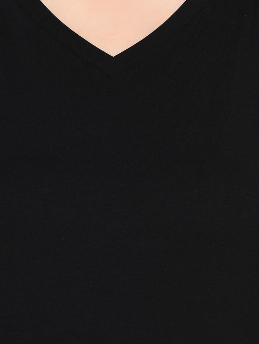 v-neck solid top - 17501751 - Standard Image - 5