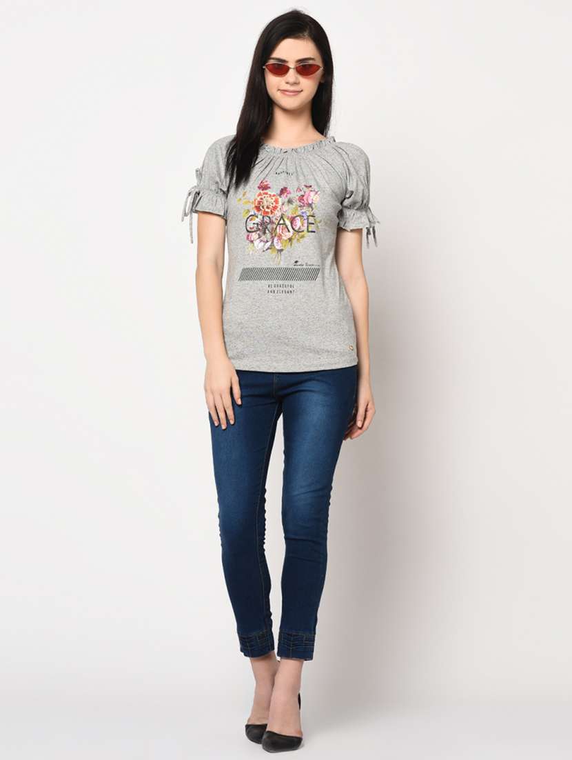 round neck graphic top - 17501753 -  Standard Image - 3
