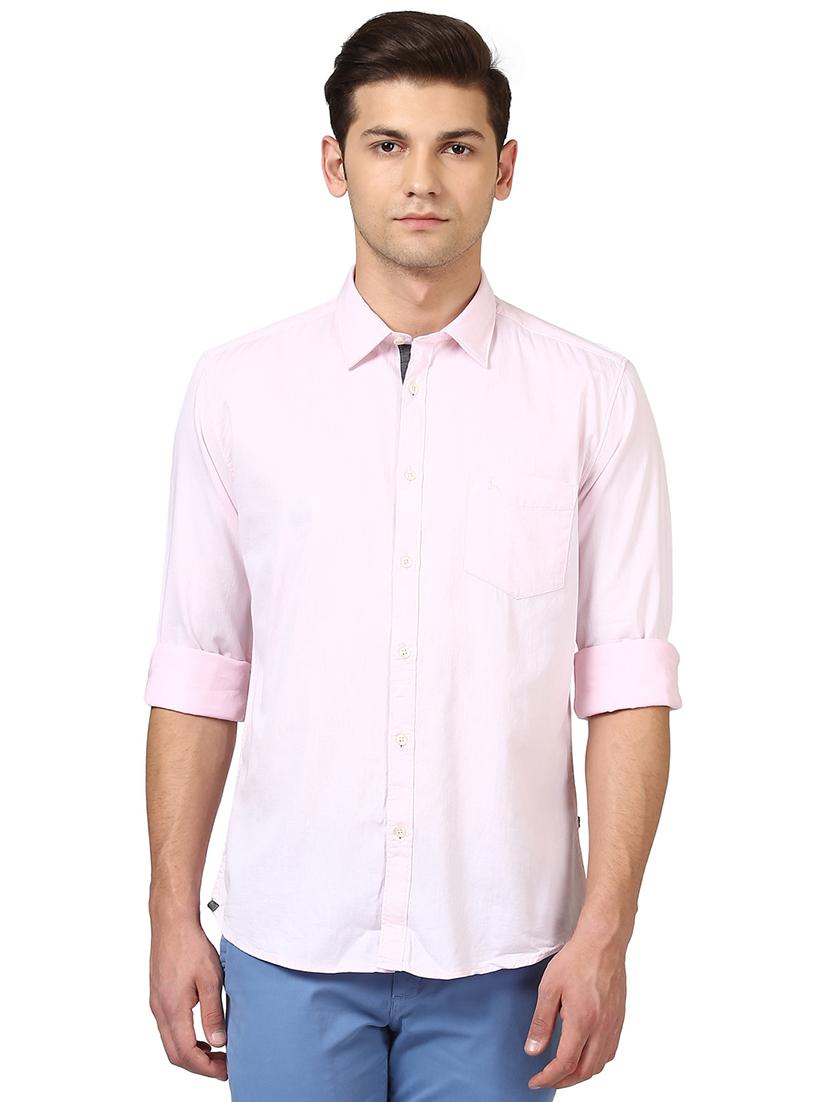 pink solid casual shirt - 17502021 - Zoom Image - 0