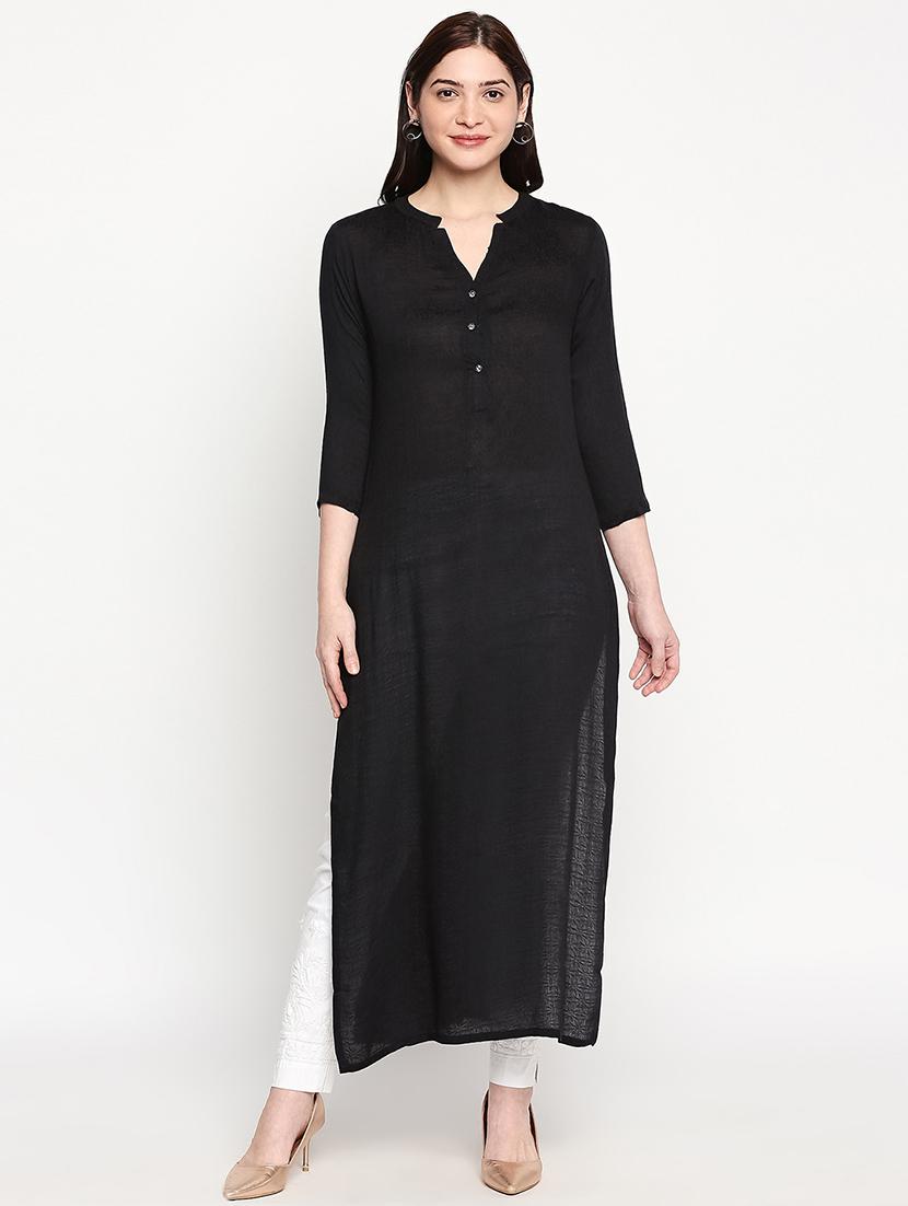 floral straight kurta - 17502120 - Zoom Image - 0