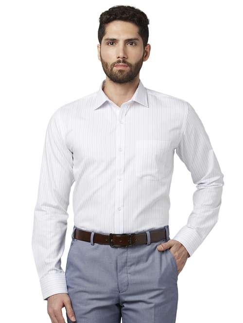white striped formal shirt  - 17502388 -  Standard Image - 0