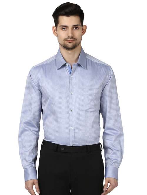 light blue solid  formal shirt - 17502451 -  Standard Image - 0