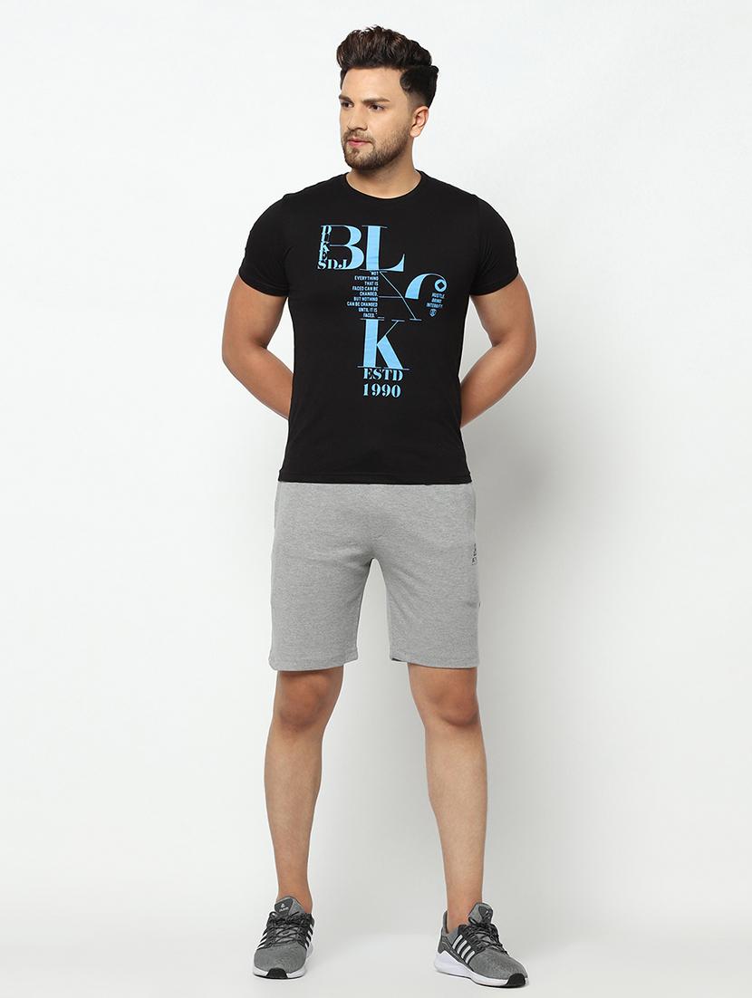 grey solid shorts - 17502633 - Standard Image - 3