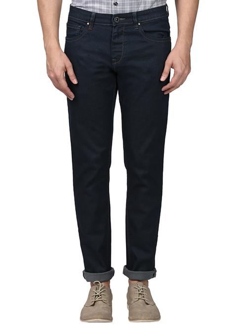 dark blue plain denim jeans - 17502839 -  Standard Image - 0
