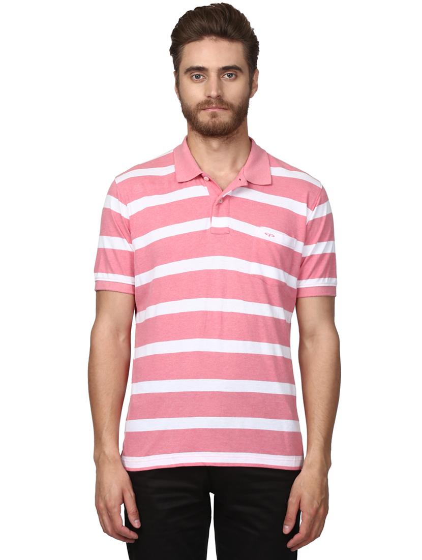 pink striped polo t-shirt - 17503136 -  Zoom Image - 0