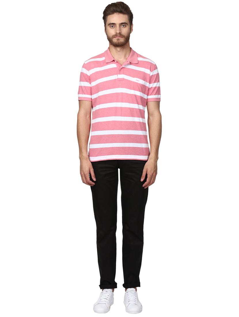 pink striped polo t-shirt - 17503136 - Standard Image - 3