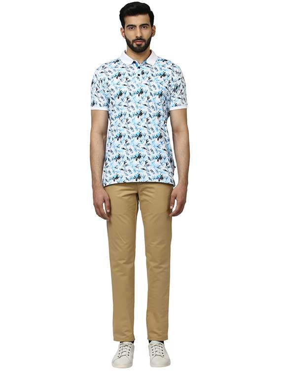 beige solid chinos casual trouser  - 17504085 -  Standard Image - 3