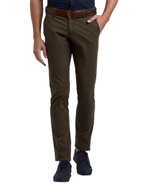 olive green solid chinos - 17504468 - Zoom Image - 0