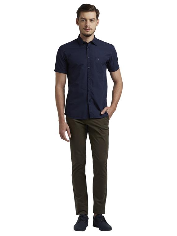 olive green solid chinos - 17504468 - Standard Image - 3