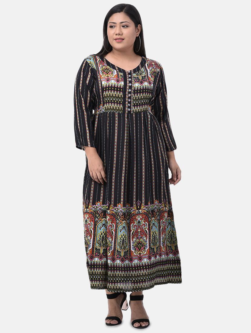 printed maxi plus dress  - 17504704 -  Zoom Image - 0