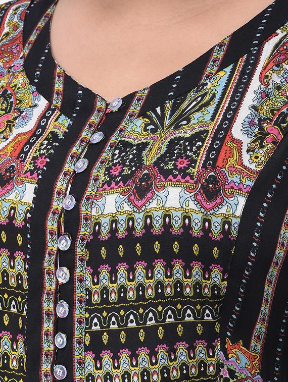 printed maxi plus dress - 17504704 - Standard Image - 3
