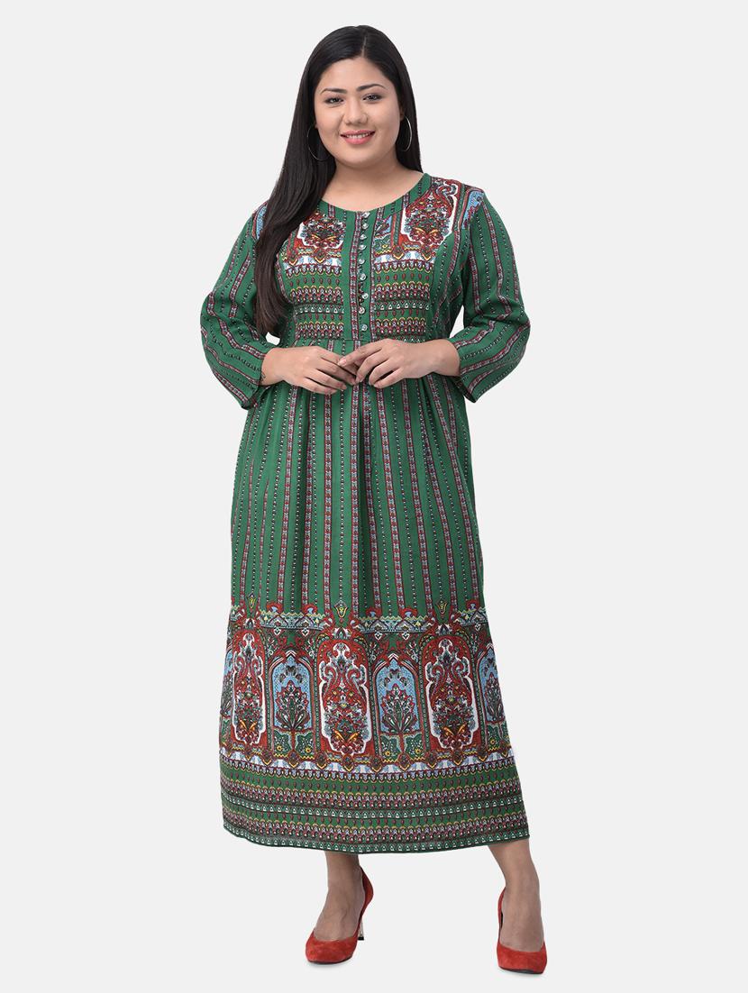 printed maxi plus dress  - 17504705 -  Zoom Image - 0