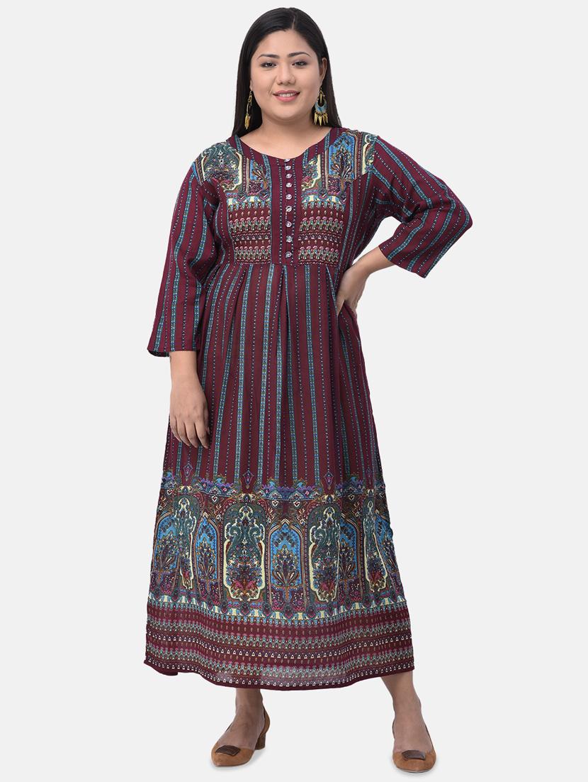 printed maxi plus dress - 17504707 - Zoom Image - 0