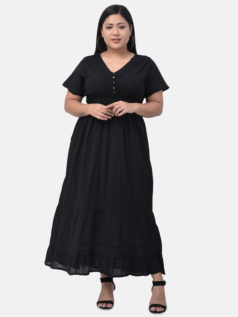 crochet panel plus dress  - 17504716 -  Zoom Image - 0