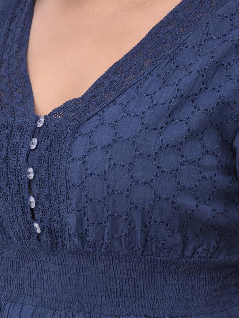 crochet panel plus dress - 17504717 - Standard Image - 3