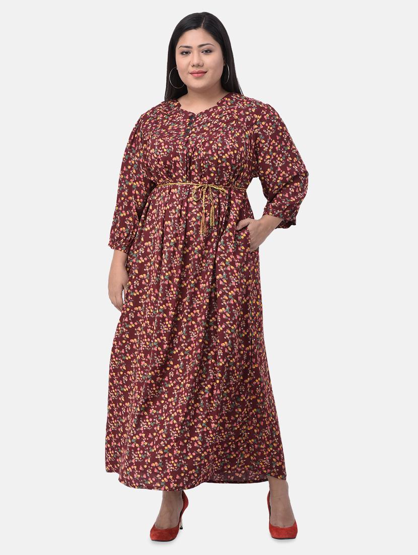floral maxi plus dress - 17504735 - Zoom Image - 0