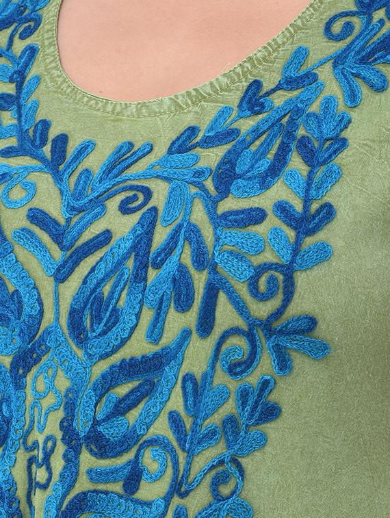 embroidered asymmetric plus dress - 17504750 - Standard Image - 3