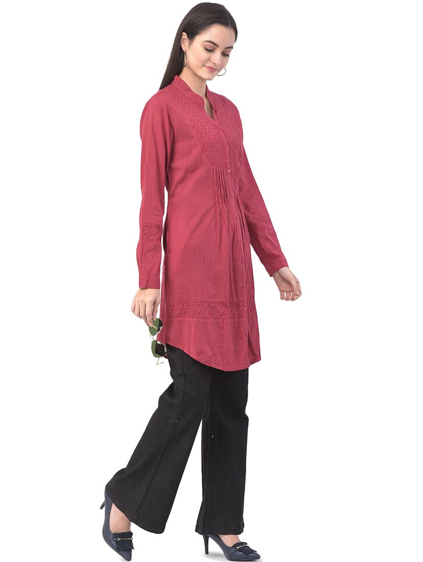 mandarin neck regular tunic - 17504772 - Standard Image - 3