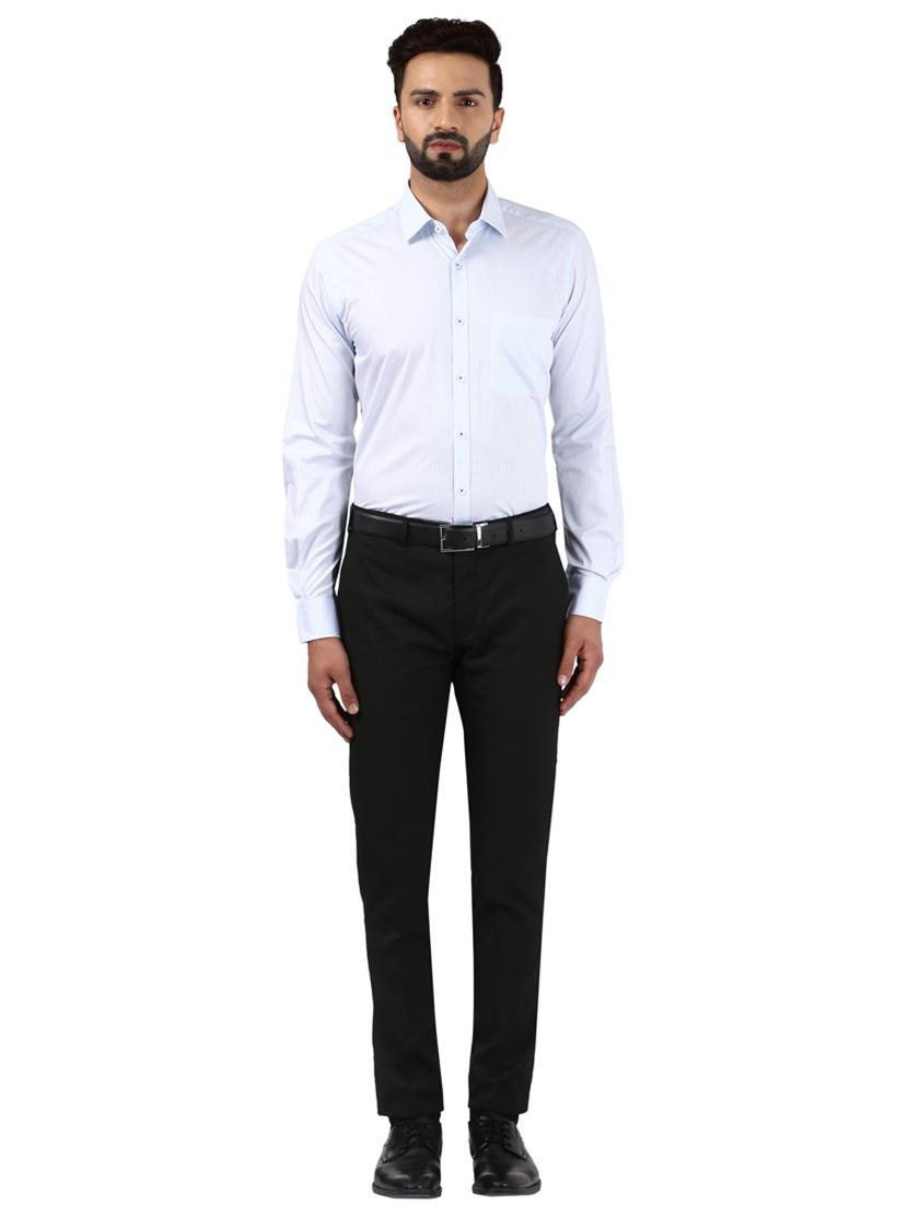 light blue striped formal shirt - 17505903 - Standard Image - 3