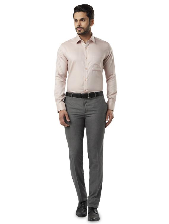 pink solid formal shirt - 17505924 - Standard Image - 3