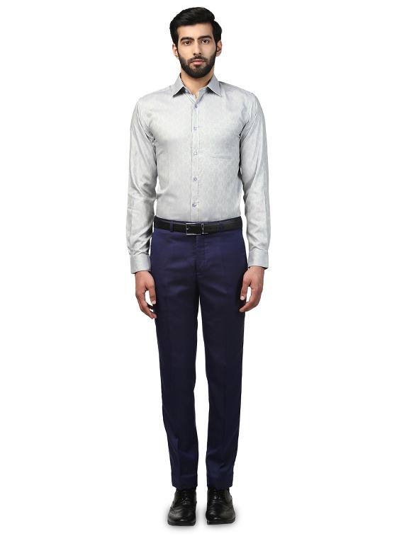 grey printed formal shirt - 17505963 - Standard Image - 3