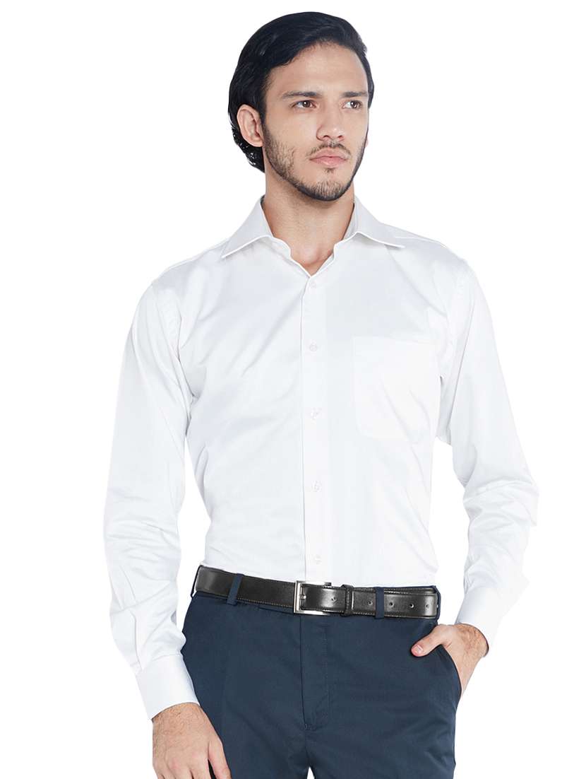 white solid formal shirt - 17506059 - Zoom Image - 0