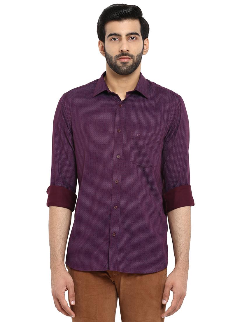 purple printed casual shirt - 17506511 - Zoom Image - 0