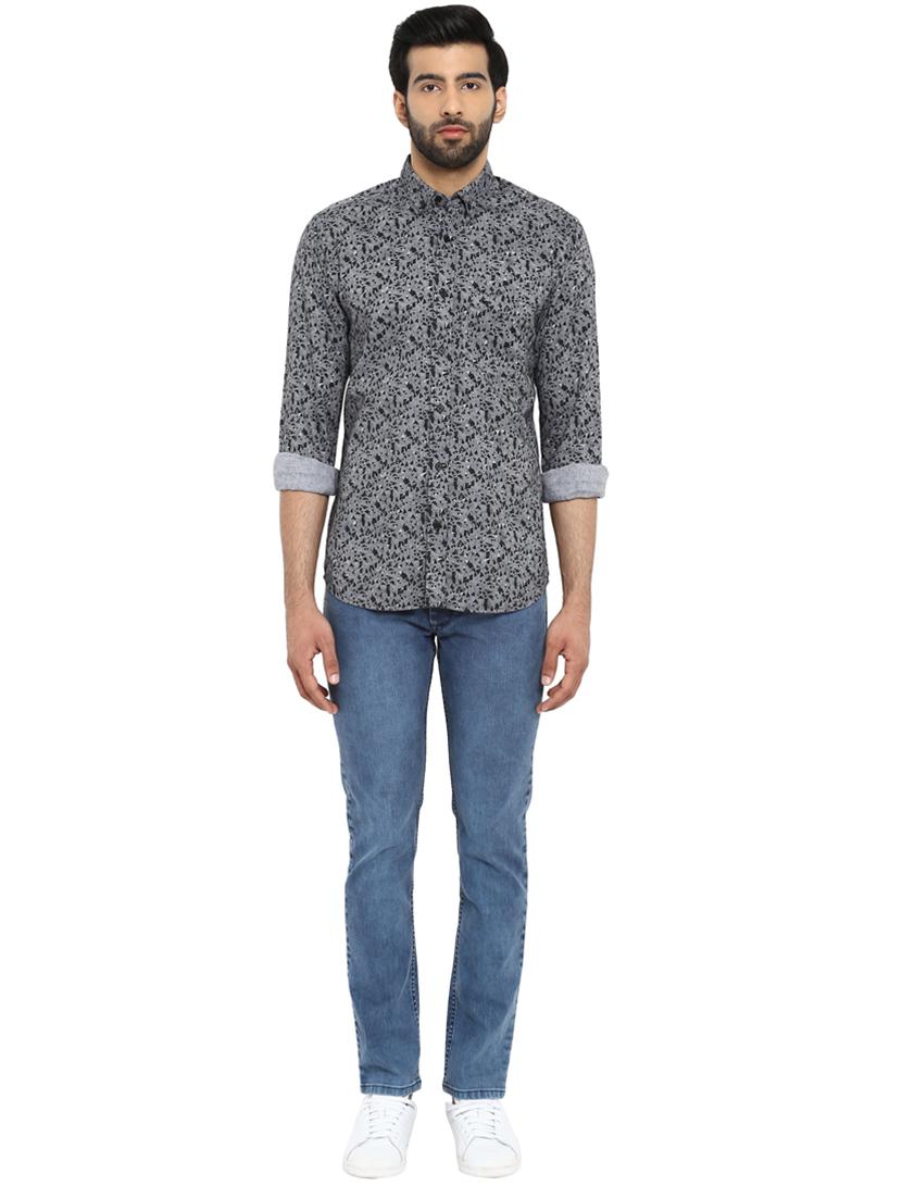 grey printed casual shirt - 17506513 - Standard Image - 3
