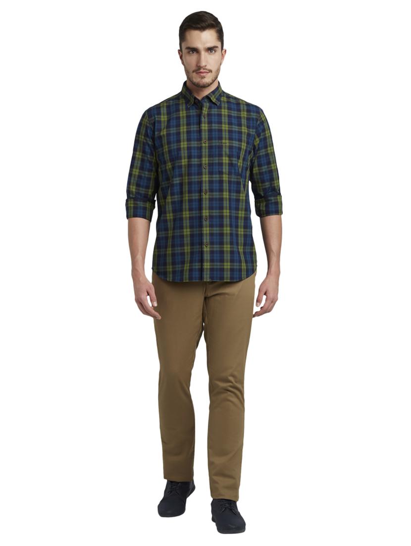 blue checkered casual shirt - 17506530 - Standard Image - 3