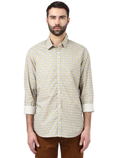 grey printed casual shirt - 17506569 -  Standard Image - 0